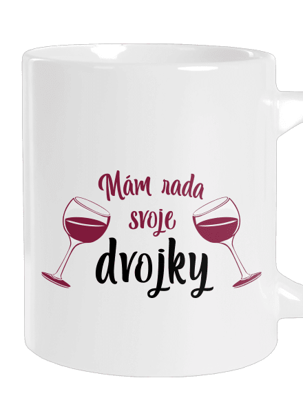 Dvojky veľký hrnček White