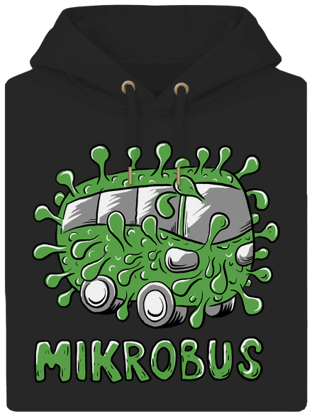 Mikrobus unisex mikina premium Dark Black