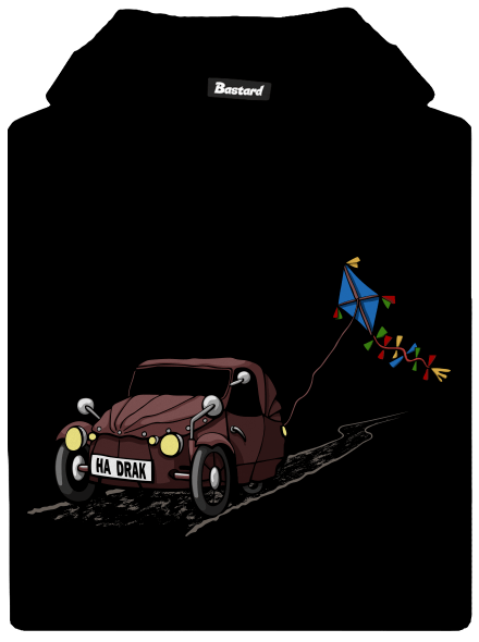 Hadrák detská mikina klokanka Black