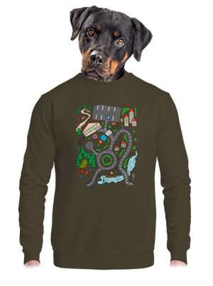 unisex mikina bez kapucne