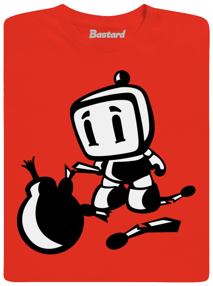 Bomberman pánske tričko Fiery Red