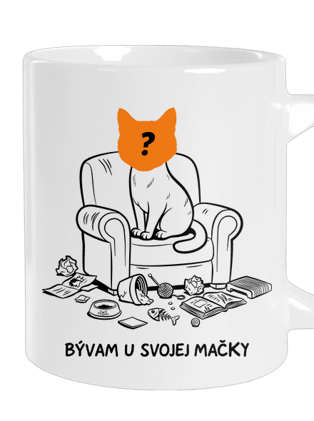 Bývam u svojej mačky veľký hrnček White