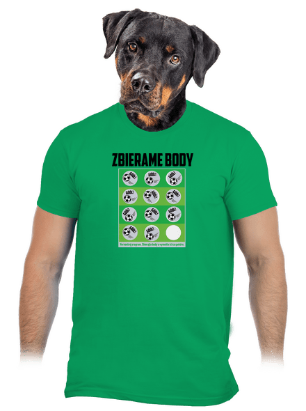 Zbierame body - futbal pánske tričko Kelly Green