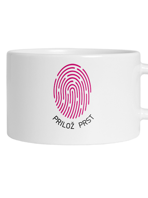 Prilož prst hrnček makronka White