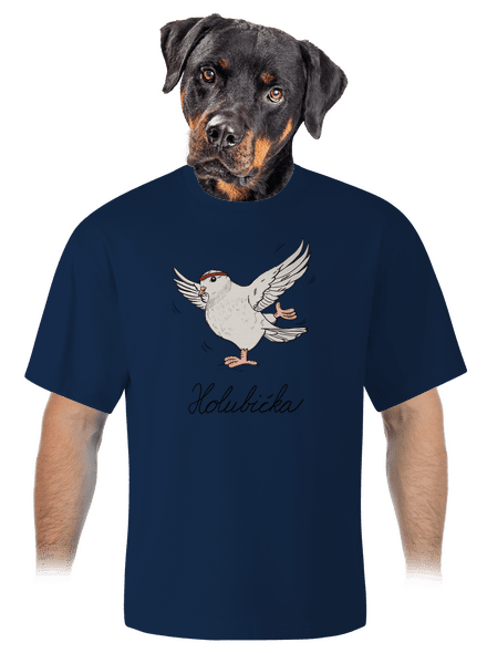 Holubička unisex tričko oversized Midnight Blue
