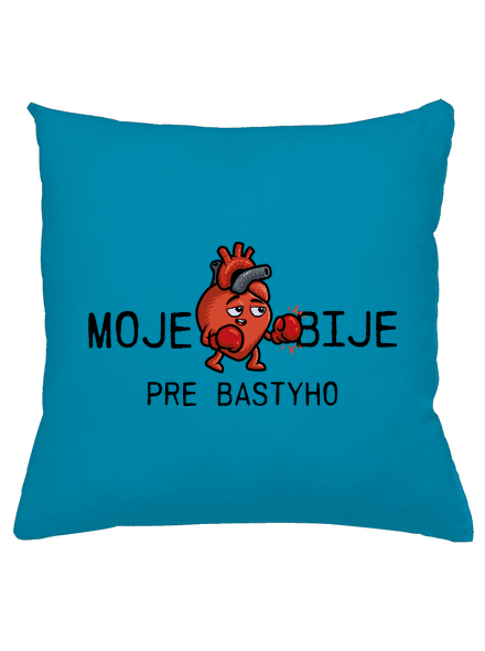 Moje srdce bije vankúš Blue Turquoise