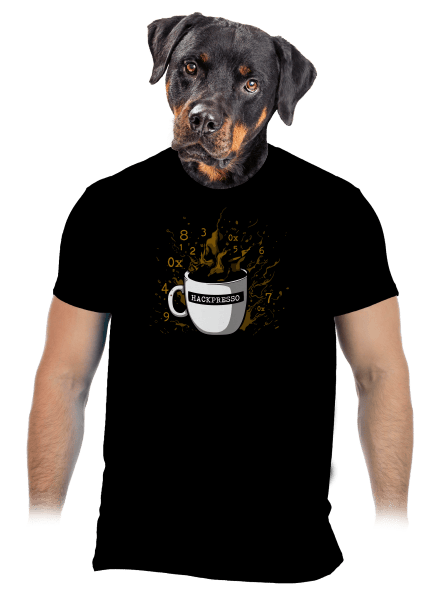 Hackpresso  pánske tričko Black