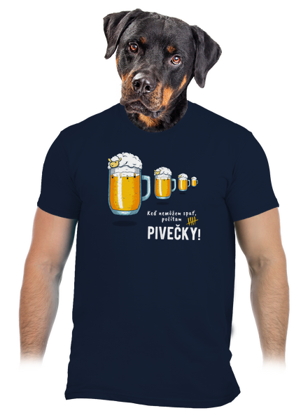 Pivečka pánske tričko Navy