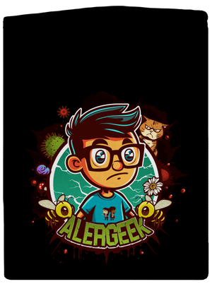 Alergeek pánska mikina na zips Black