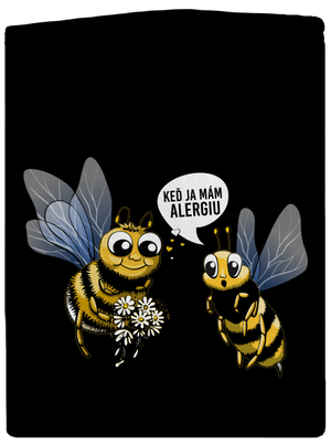 Alergická včielka dámska mikina na zips Black