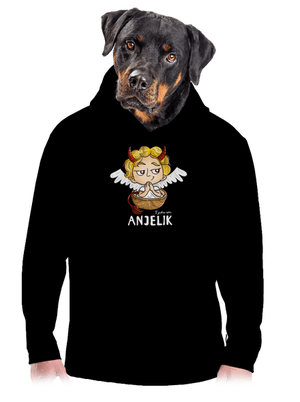 Anjelik pánska mikina klokanka Black