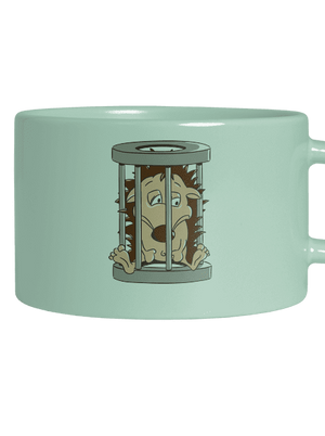 Jažeček v klietke hrnček makronka Mint Macaron