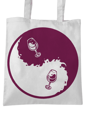 Jin Jang víno taška White