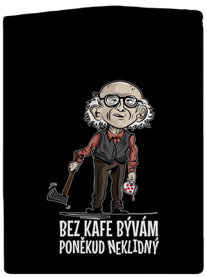 Neklidný bez kafe dámska mikina na zips Black