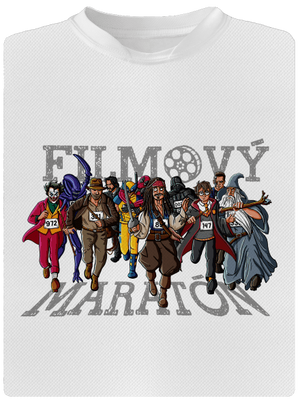 Filmový maratón pánske športové tričko White