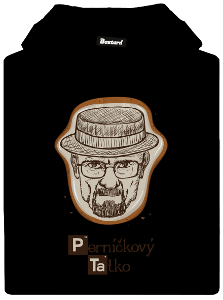Perníčkový tatko a Perníček pánska mikina klokanka Black