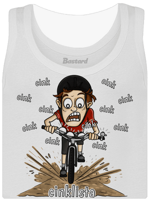 Cinklista dámske tielko klasické White