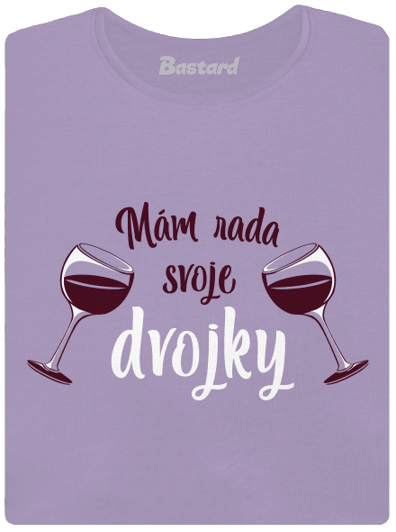 Dvojky dámske tričko s lemom Lavender