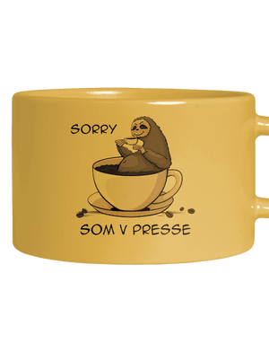 V presse hrnček makronka Yellow Macaron