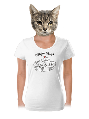 Milujem túlenie dámske tričko White