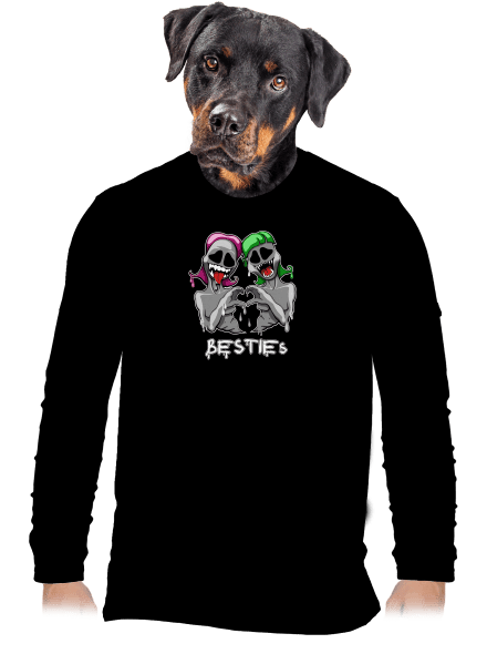 Besties pánske dlhý rukáv Black