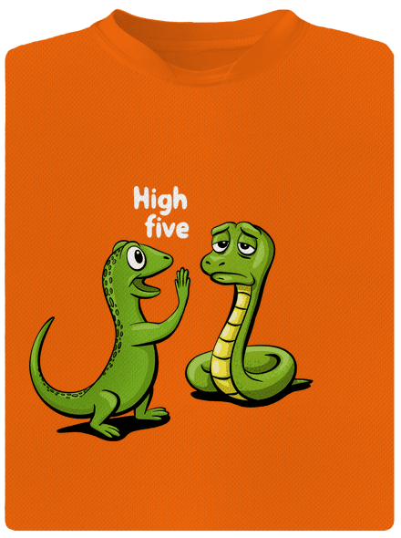 High Five detské športové tričko Neon Orange