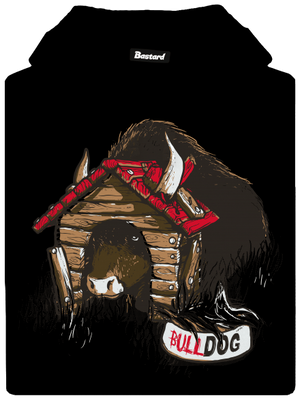 Bulldog pánska mikina klokanka Black