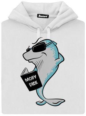 Moby Dick dámska mikina klokanka White