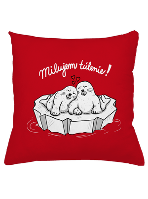 Milujem túlenie vankúš Red