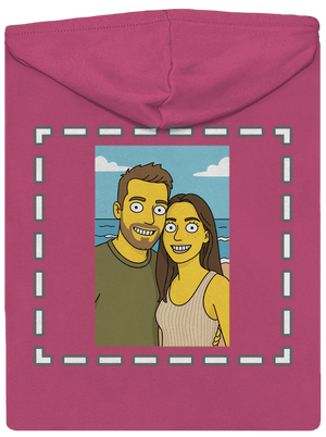 Simpsonovi z vlastnej fotky dámska mikina na zips Magenta