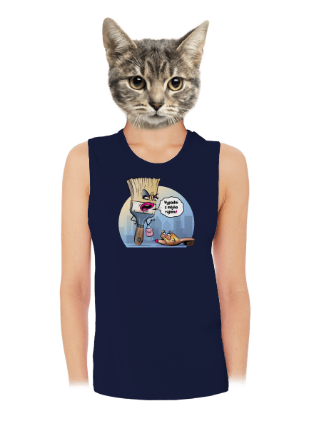 V cudzom rajóne dámske tielko voľné Navy