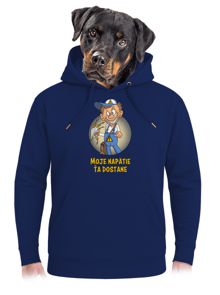 Moje napätie unisex mikina premium Navy