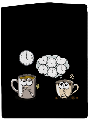 Čaj o piatej, káva stále pánska mikina na zips Black