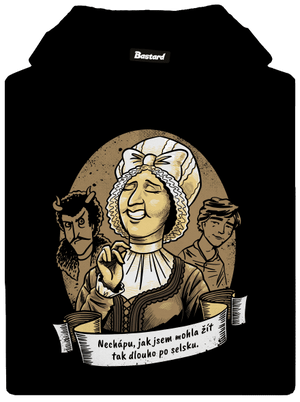 B14: Dorota Máchalová pánska mikina klokanka Black