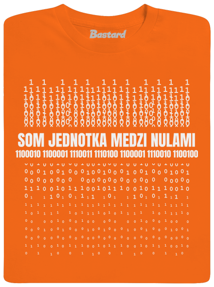 Jednotka medzi nulami pánske tričko Orange