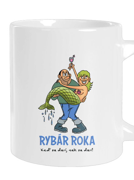 Rybár roka veľký hrnček White