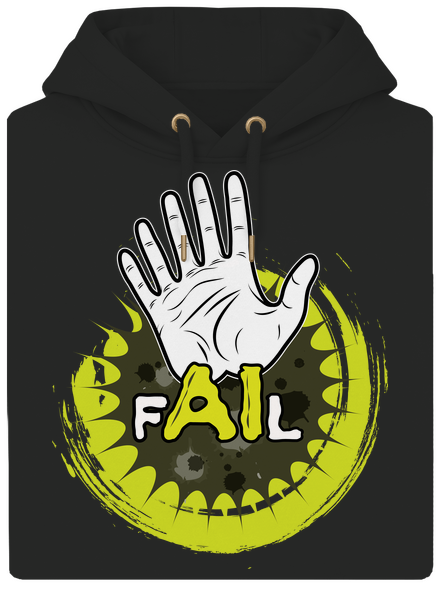 AI Fail unisex mikina premium Dark Black