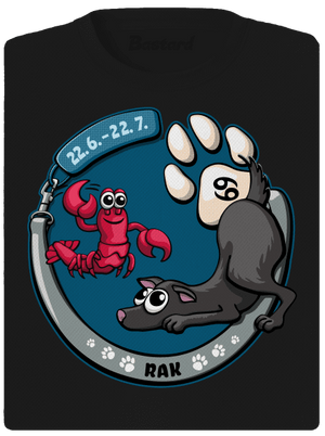 Psí horoskop: Rak dámske športové tričko Black