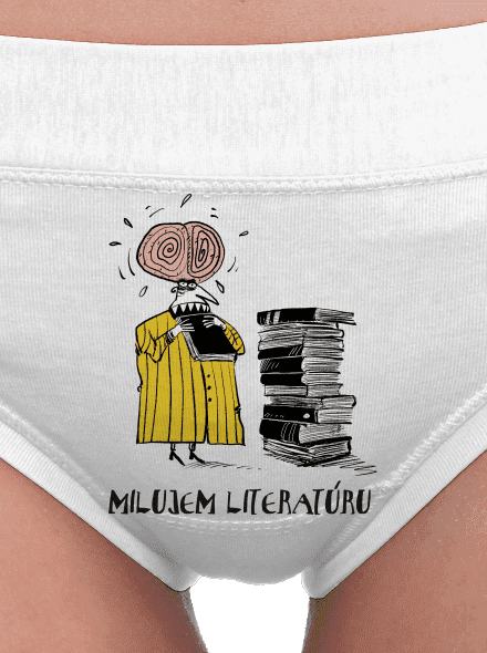 Milujem literatúru dámske nohavičky White