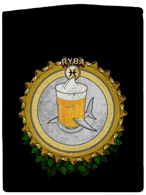 Pivný horoskop: Ryba dámska mikina na zips Black