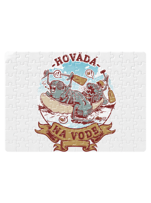 Hovädá na vode puzzle White