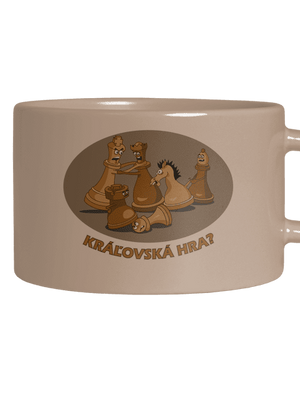 Kráľovská hra hrnček makronka Brown Macaron