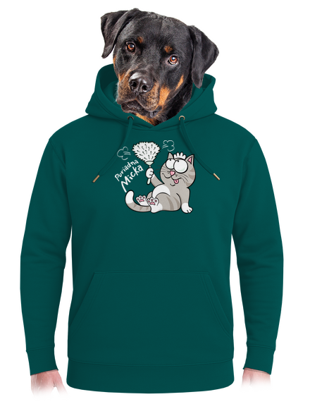 Macko a Micka unisex mikina premium Emerald Green