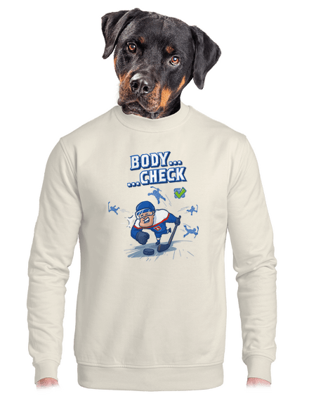Body check unisex mikina bez kapucne Off White