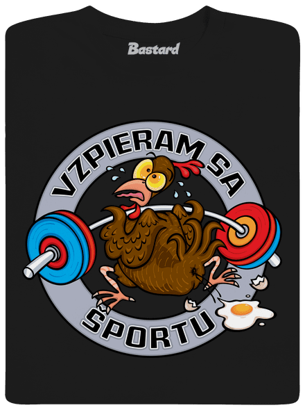 Vzpieram sa sportu pánske tričko Black