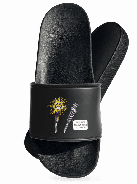Prskavky šľapky Black