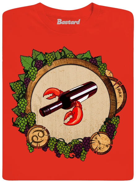Vínny horoskop: Rak pánske tričko Fiery Red