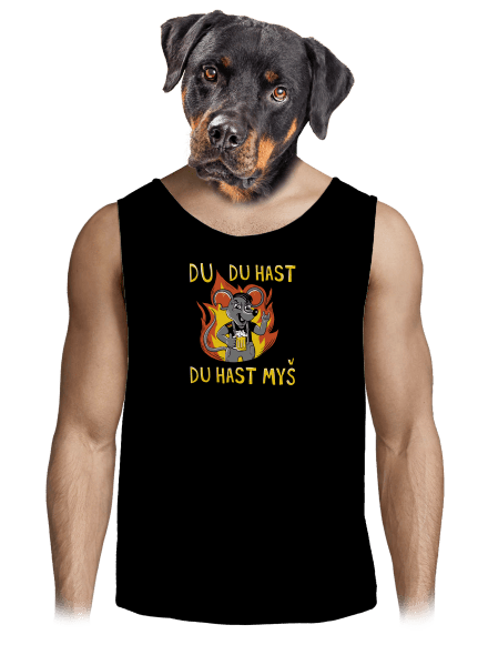 Du hast myš pánske tielko Black