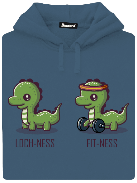Fit-ness dámska mikina klokanka Denim