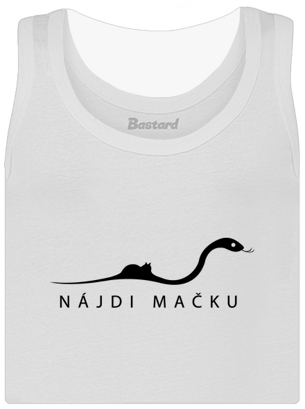 Nájdi mačku dámske tielko klasické White